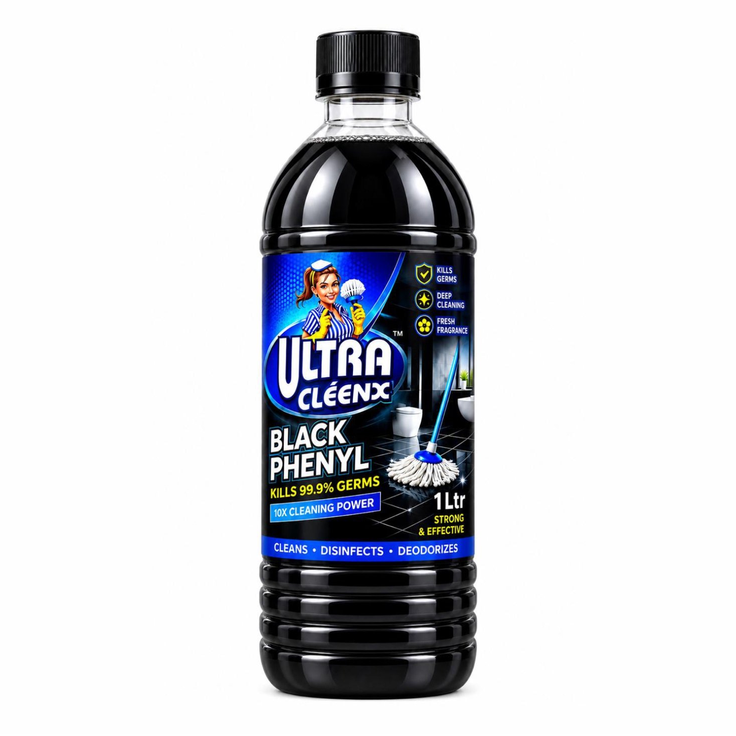 Ultra Cléenx Black Phenyl Floor Cleaner – 500 ml